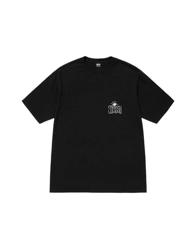 스투시 [해외직구] 스투시 크라운 인터내셔널 피그먼트 다이드 티셔츠 블랙 1905043 1905043 착용컷