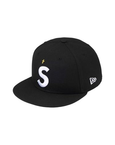 [해외직구] 슈프림 골드 크로스 S 로고 뉴에라 블랙   24SS 243056