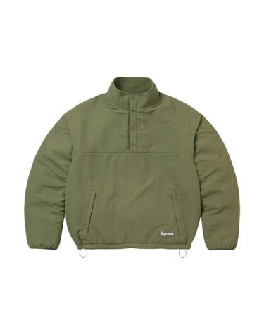 [해외직구] 슈프림 폴라텍 셔링 리버시블 풀오버 올리브   25FW 639290
