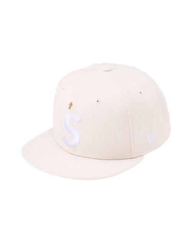 [해외직구] 슈프림 골드 크로스 S 로고 뉴에라 스톤   24SS 243057
