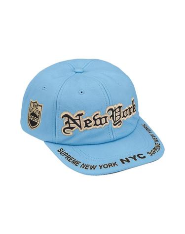 [해외직구] 슈프림 뉴욕 레더 6 패널 라이트 블루   25FW 682725