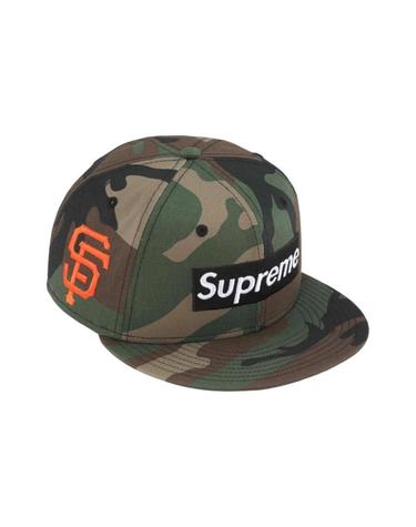 [해외직구] 슈프림 x MLB 팀 박스로고 뉴에라 우드랜드 카모 샌프란시스코   24SS 281808