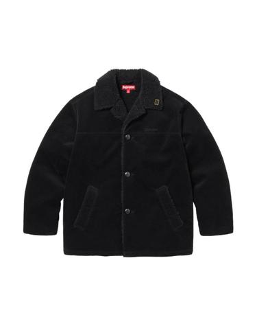 [해외직구] 슈프림 킨더만 언컷 코듀로이 카 코트 블랙   24FW 384723