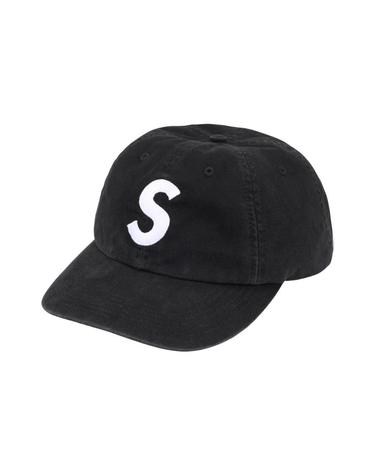 [해외직구] 슈프림 워시드 캔버스 S 로고 6 패널 블랙 26FW 1076356