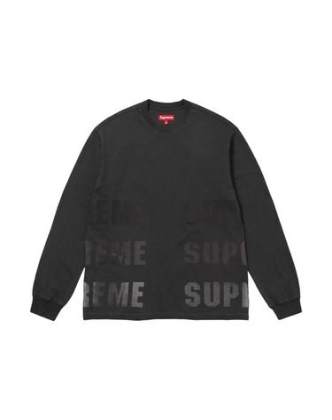 [해외직구] 슈프림 리플렉티브 롱슬리브 탑 블랙   26FW 1087668