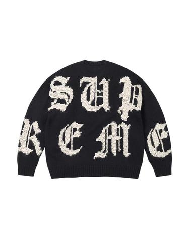 [해외직구] 슈프림 크로스 스티치 로고 스웨터 블랙   26FW 1087661