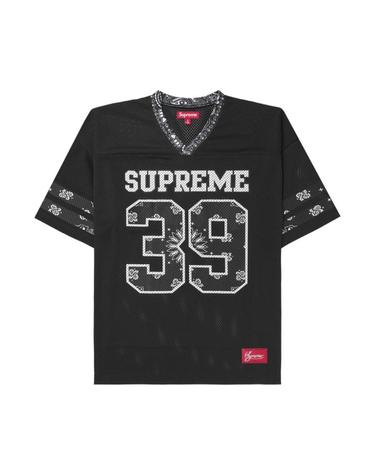 [해외직구] 슈프림 반다나 풋볼 저지 블랙   25SS 527886