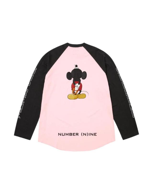 슈프림 [해외직구] 슈프림 x 넘버 나인 x 미키 마우스 래글런 롱슬리브 탑 핑크 25FW 639299 착용컷