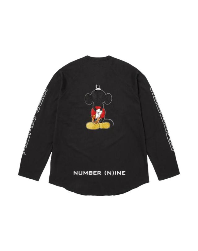 슈프림 [해외직구] 슈프림 x 넘버 나인 x 미키 마우스 래글런 롱슬리브 탑 블랙 25FW 639300 착용컷