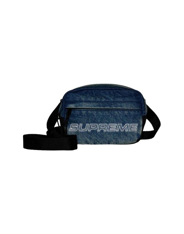 슈프림 [해외직구] 슈프림 데님 미니 숄더백 워시드 인디고 25FW 594004 착용컷