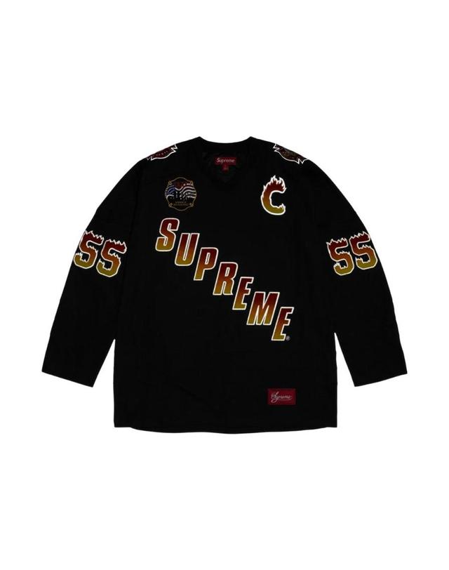 슈프림 [해외직구] 슈프림 x FDNY 하키 저지 블랙 26FW 1057883 착용컷
