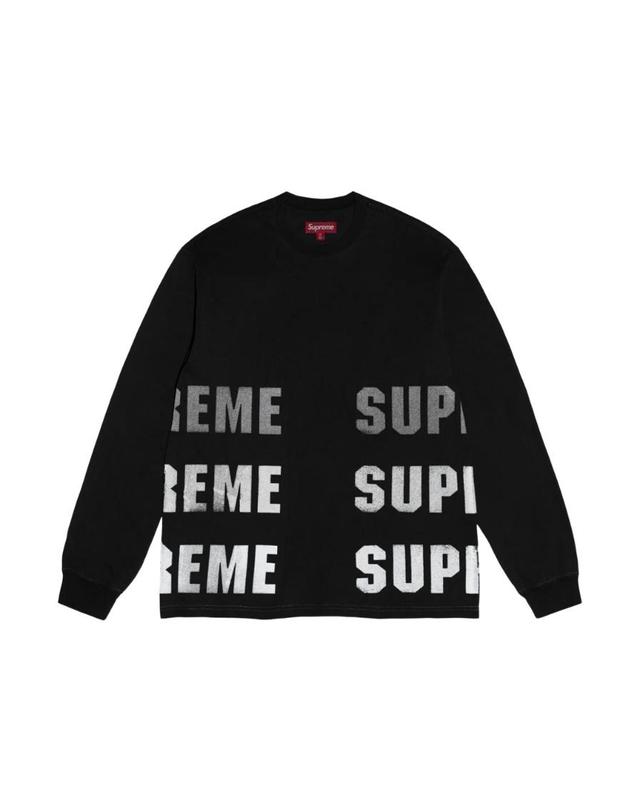 슈프림 [해외직구] 슈프림 리플렉티브 롱슬리브 탑 블랙 26FW 1087668 착용컷