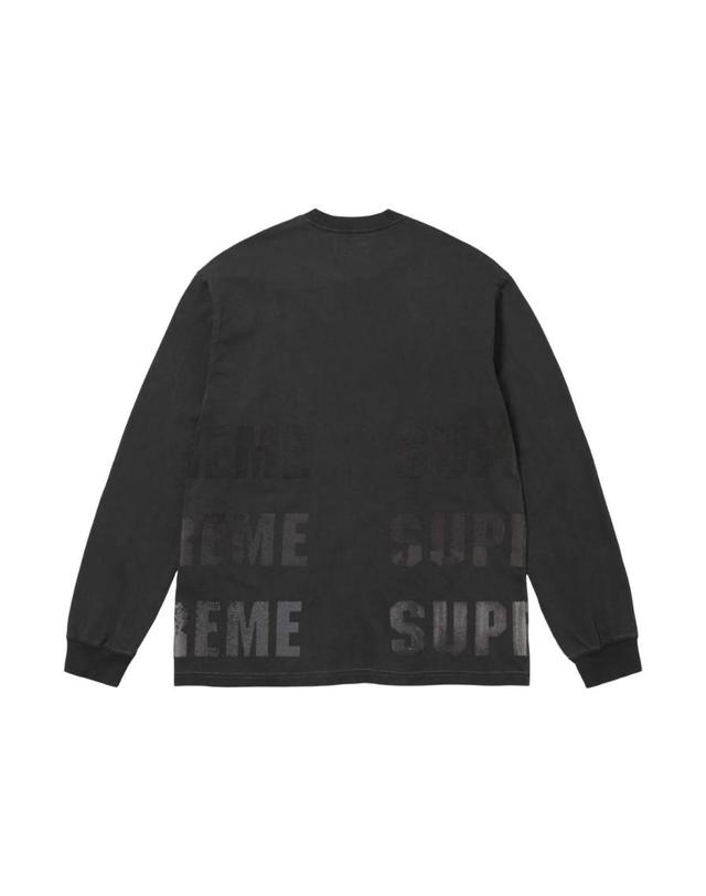 슈프림 [해외직구] 슈프림 리플렉티브 롱슬리브 탑 블랙 26FW 1087668 착용컷
