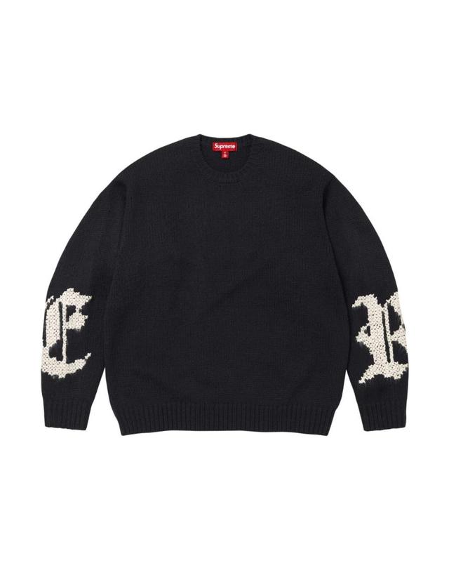 슈프림 [해외직구] 슈프림 크로스 스티치 로고 스웨터 블랙 26FW 1087661 착용컷