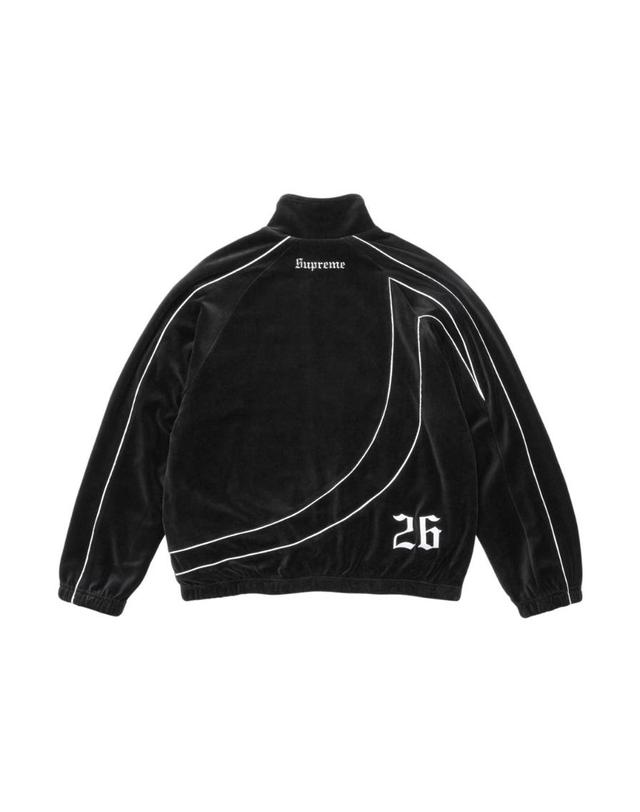 슈프림 [해외직구] 슈프림 x 엄브로 벨루어 트랙 자켓 블랙 26FW 1087654 착용컷