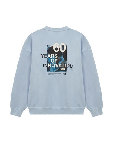 [해외직구] 노스페이스 TNF 60주년 기념 스웨트셔츠 밀키 블루   26SS NM5MS55B