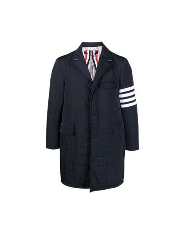 [해외직구] 톰브라운 폴리 트윌 다운 필드 사선 체스터필드 코트 네이비 MOD066X-07259-415
