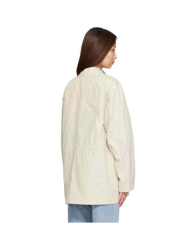 토템 [해외직구] 토템 재킷 오프 화이트 칼라 드로우스트링 재킷 262771F063003 착용컷