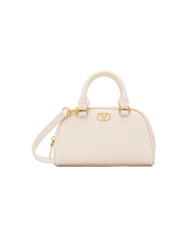 [해외직구] Valentino Garavani 토트백 오프 화이트 미니 V로고 시그니처 볼링백 262807F046000