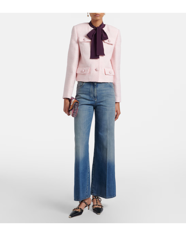 발렌티노 가라바니 발렌티노가라바니 [해외직구] Valentino Garavani VGold 와이드 페이디드 진 P01178839 착용컷