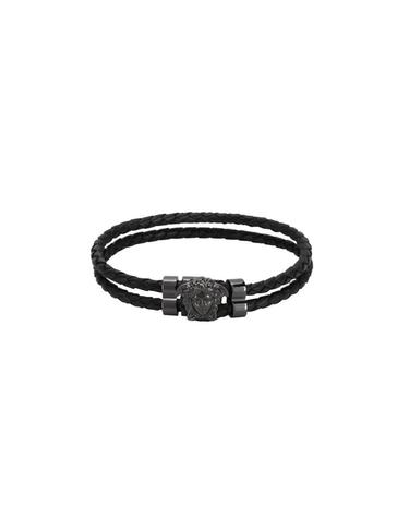 [해외직구] 베르사체 메두사 브레이디드 레더 브레이슬릿 블랙 DG05579-DMTN-D41UB