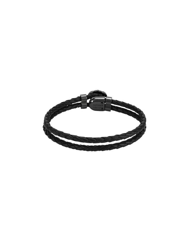 베르사체 [해외직구] 베르사체 메두사 브레이디드 레더 브레이슬릿 블랙 DG05579-DMTN-D41UB 착용컷