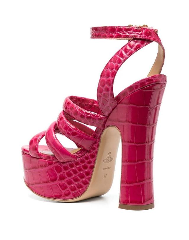 비비안웨스트우드 [해외직구] 비비안웨스트우드 크로커다일 플랫폼 샌들 150mm 74050016WL0039 착용컷
