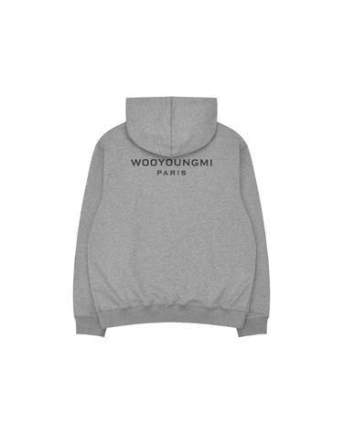 [해외직구] 우영미 코튼 백로고 후드 스웨트셔츠 그레이   23SS W231TS37719G