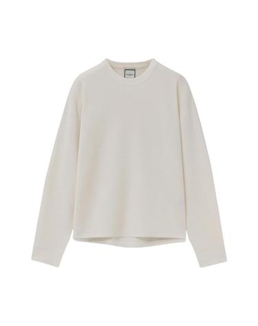 [해외직구] 우영미 라운드넥 울 스웨터 아이보리   26FW W263KN01502I