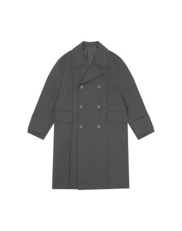 [해외직구] 우영미 벨티드 턴업 체크 코트 블랙   22FW W223HC01901B