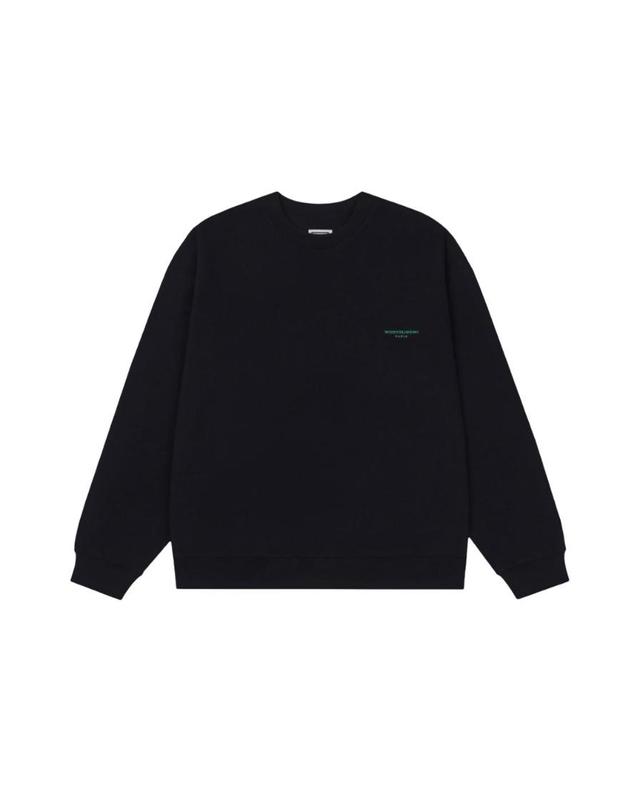 우영미 [해외직구] 우영미 스퀘어 라벨 스웨트셔츠 블랙 22SS W221TS21720B 착용컷