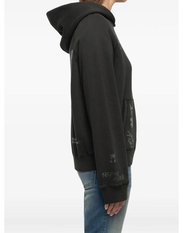 쟈딕앤볼테르 자딕앤볼테르 [해외직구] Zadig&Voltaire 조지 라인스톤 장식 후디 JWSS01744 착용컷