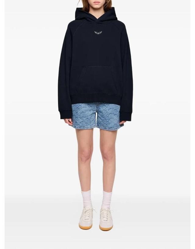 쟈딕앤볼테르 자딕앤볼테르 [해외직구] Zadig&Voltaire 조지 라인스톤 장식 후디 JWSS01726 착용컷