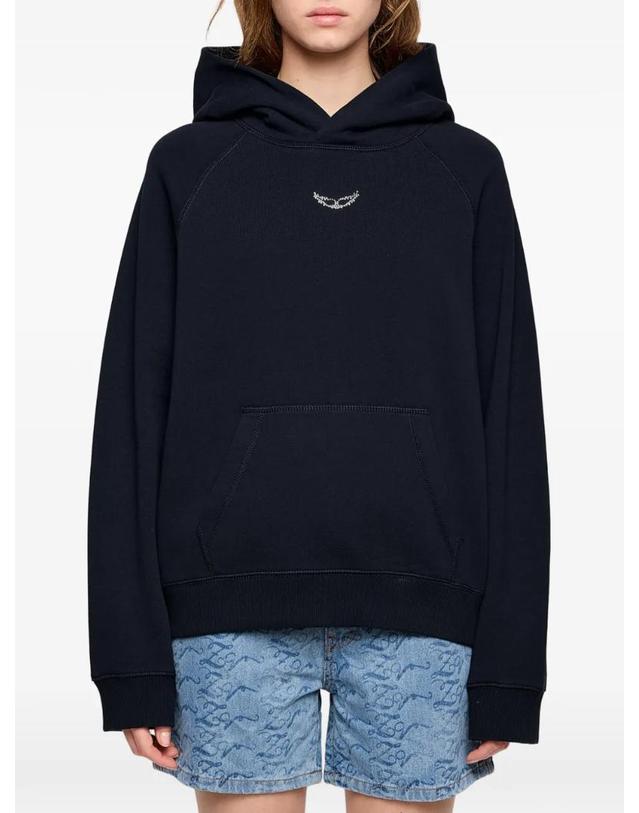 쟈딕앤볼테르 자딕앤볼테르 [해외직구] Zadig&Voltaire 조지 라인스톤 장식 후디 JWSS01726 착용컷