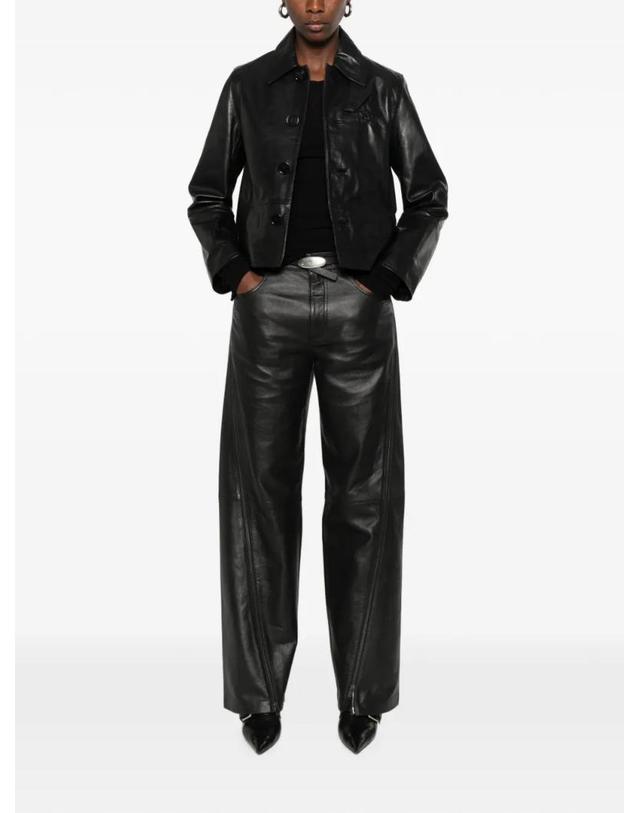 쟈딕앤볼테르 자딕앤볼테르 [해외직구] Zadig&Voltaire 버튼 업 레더 재킷 RWOW01288 착용컷