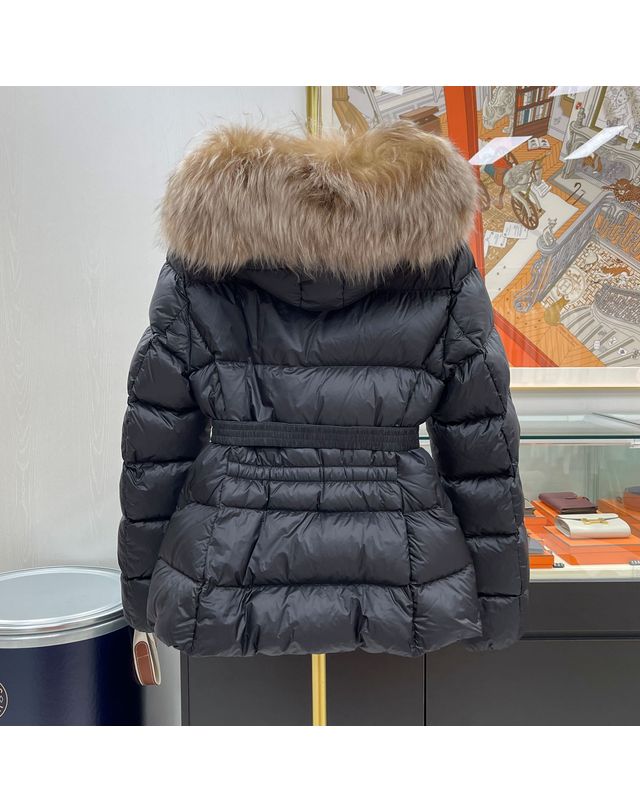 몽클레어 [명품] 몽클레르 여성 보에드 숏 다운 패딩 블랙 159885930 착용컷