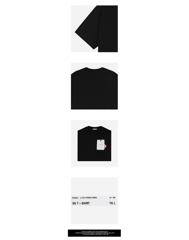 몽클레어 [명품] 몽클레르 남성 로고 코튼 티셔츠 8C00040 89B8Q 999 159851416 착용컷