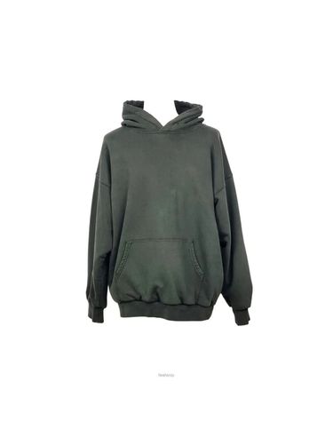 [중고명품] 이지 중고 시즌5 로고 리스 오버핏 후드티 카키 사이즈 M 155553793
