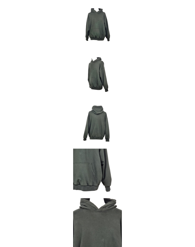 이지 [중고명품] [중고명품] 이지 중고 [M] 시즌5 로고 리스 오버핏 후드 카키 OGMZ7IQ3 163263758 착용컷