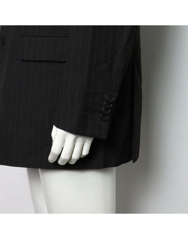 제냐 [중고명품] [중고명품] 제냐 그레이 스트라이프 울 3 버튼 레귤러 핏 정장 수트 세트 사이즈 82cm 160340441 착용컷