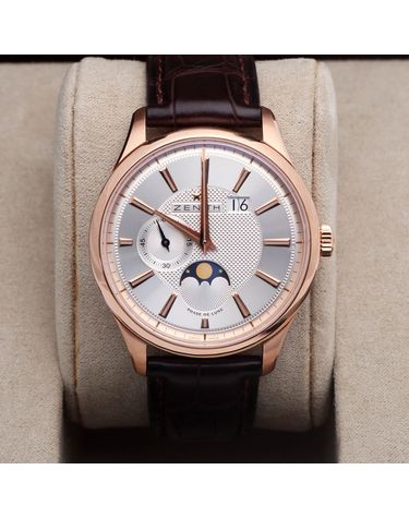 [중고명품] 제니스 캡틴 문페이즈 40mm 로즈 골드 남자 시계 152781994