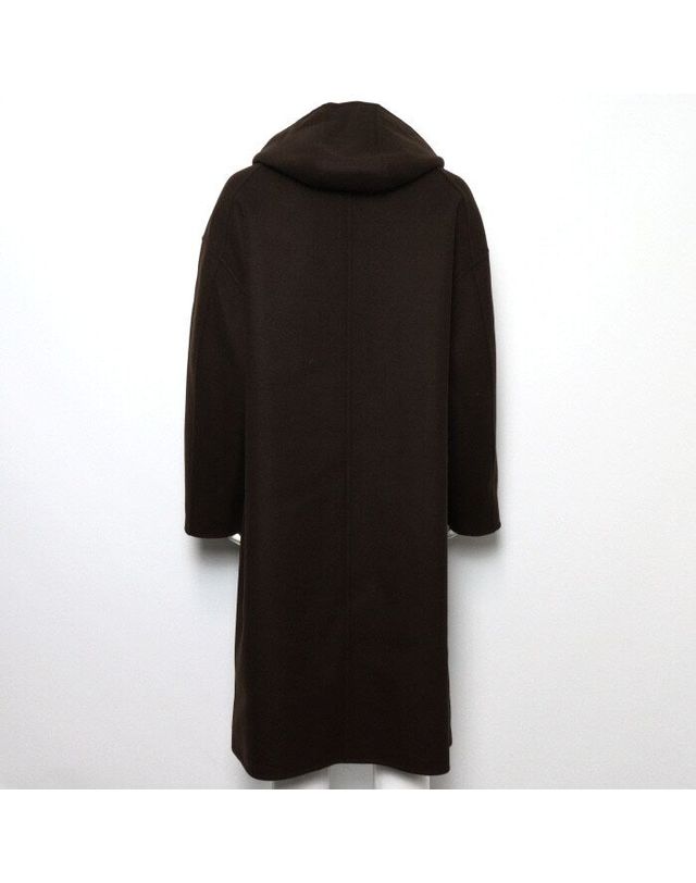 준지 [중고명품] [중고명품] 준지 브라운 모 혼합 후드 남성 코트 사이즈 65cm 161310467 착용컷