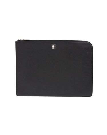 [중고명품] 지방시 그레인드 레더 라지 거셋 파우치 블랙 BK609ZK18A 001 156930602