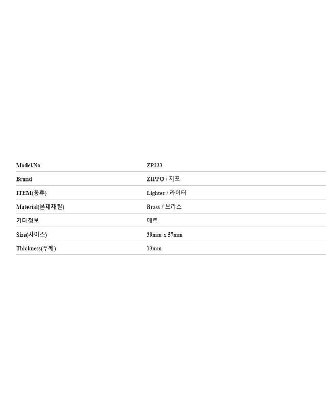 지포 [명품] 지포 ZP233 클래식 레드 매트 라이터 146842854 착용컷