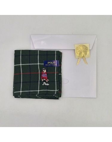 [명품] 지포어 곰돌이 자수 체크 손수건 158360911