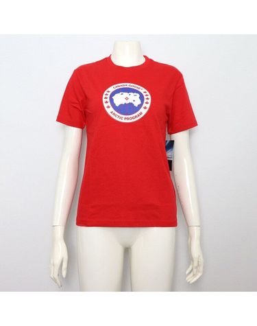 [중고명품] 캐나다구스 레드 로고 라운드넥 반팔 티셔츠 사이즈 M 152318190