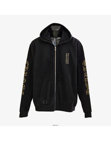 [중고명품] 크롬하츠 버티컬 로고 후드집업 블랙 사이즈 M 159124777