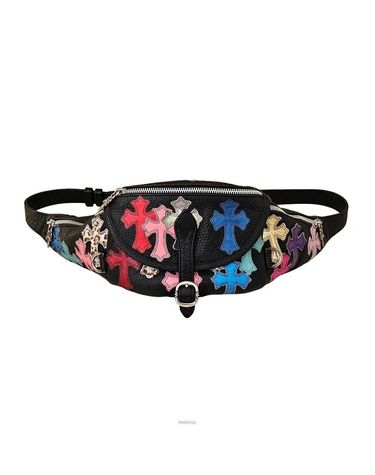 [중고명품] 크롬하츠 중고 멀티패치 힙색 블랙 156003724