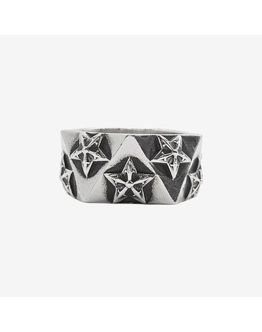 [중고명품] 크롬하츠 중고 펜타곤 오발 스타 링 반지 실버 162847029