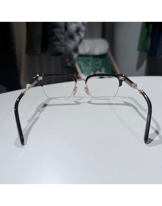 크롬 하츠 [중고명품] [중고명품] 크롬하츠 남성 에바질리스트 하금테 안경 아이웨어 브라운 158844163 착용컷